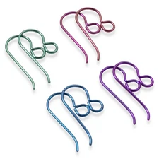 Niobium Colorful Ear Wire Variety Pack, Premium Earring Hooks for Sensitive Ears