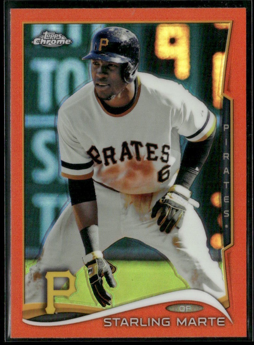 Starling Marte 2014 Topps Chrome Orange Refractor #172