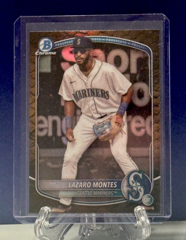 LAZARO MONTES 2025 BOWMAN REPTILIAN REFRACTOR See Pics! CHROME TOP PROSPECT 