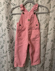 Carhartt Girls Pink Cotton Canvas Bib Overall One-Piece 2T Logo Pockets — photo 1