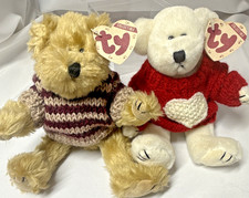 Lot Of 2 Vintage Ty Attic Treasures Jointed Beanie Baby Bears