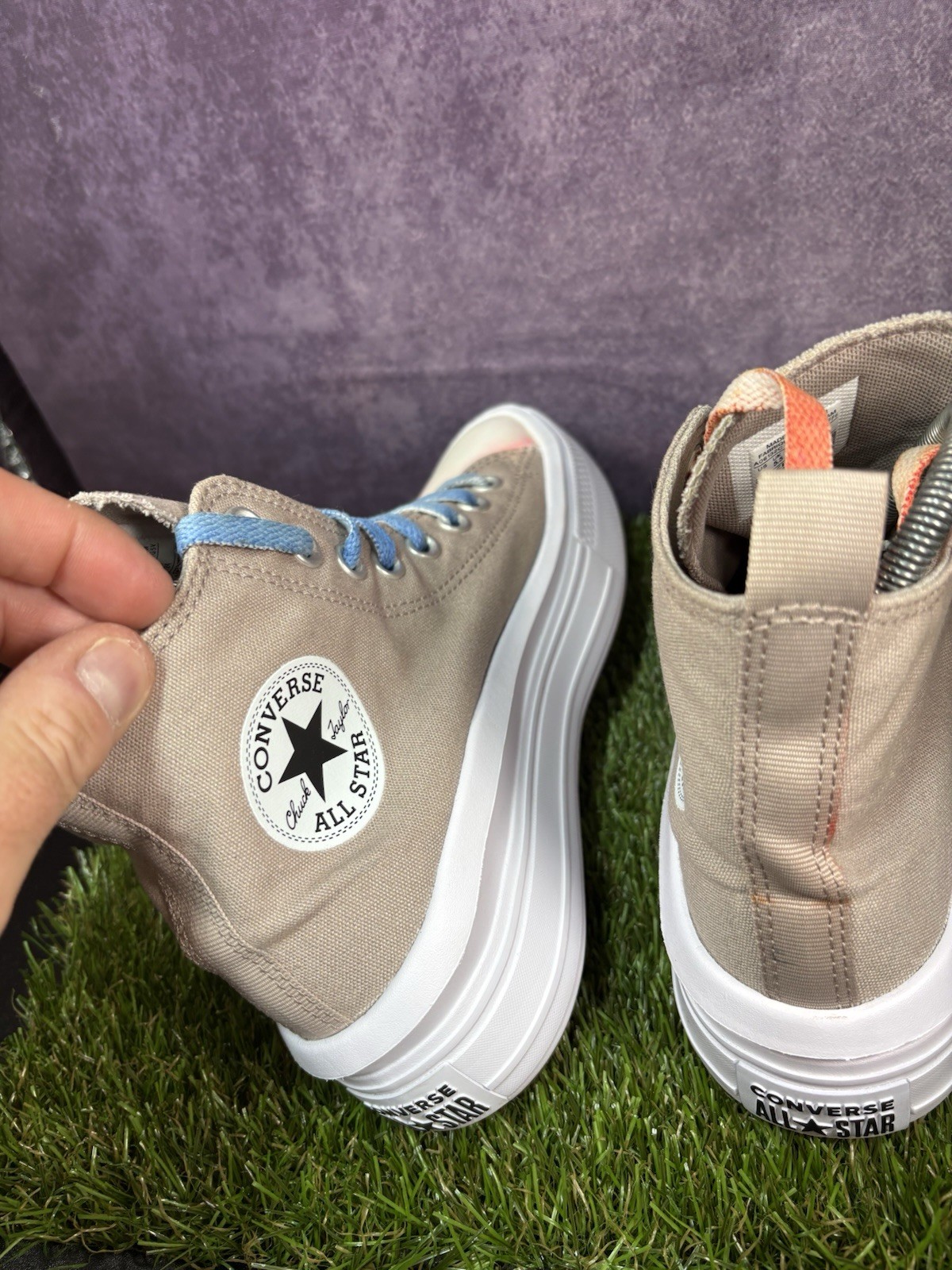 Converse Chuck Taylor All Star Move Platform Hi Trainers White UK 5.5 Womens image 6