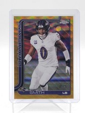 ROQUAN SMITH 2025 TOPPS CHROME GOLD WAVE REFRACTOR /50 #27 RAVENS Q5462