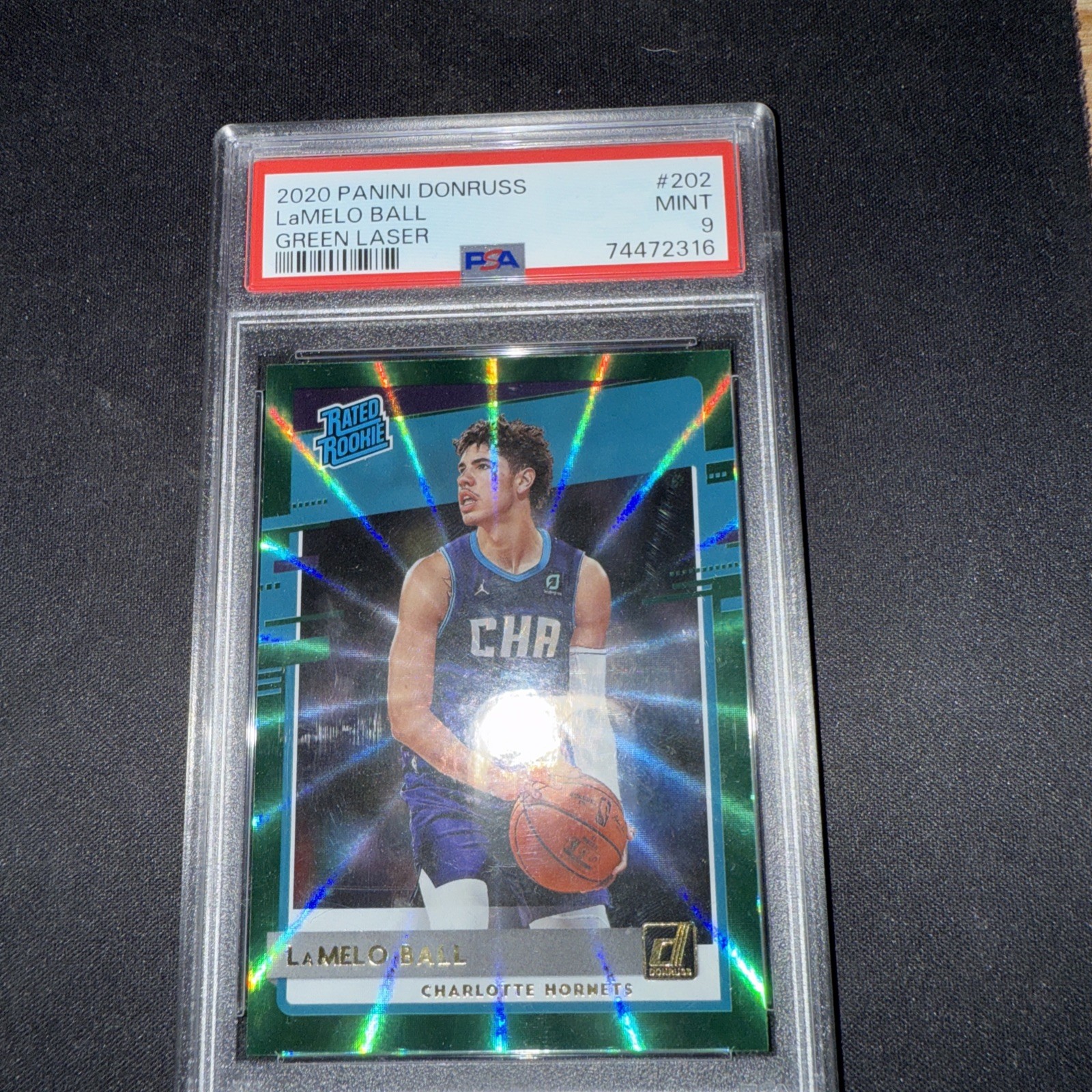 2020-21 Panini Donruss - Rated Rookies LaMelo Ball #202 Green Laser (RC)
