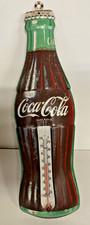 Tin Coca-Cola Coke Bottle Thermometer Sign Li...