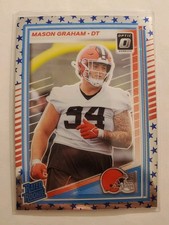 Mason Graham 2025 Donruss Optic Prizm Stars Rated Rookie Holo Card #206