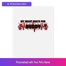 Custom Yorkshire Terrier Yorkie Paw Print Heartbeat Magnet Easter Gift