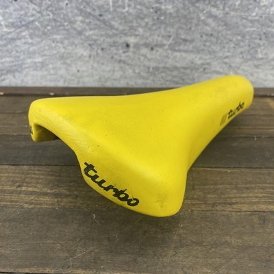Vintage Turbo Saddle Yellow Selle Italia 80s Made Italy Road Bike