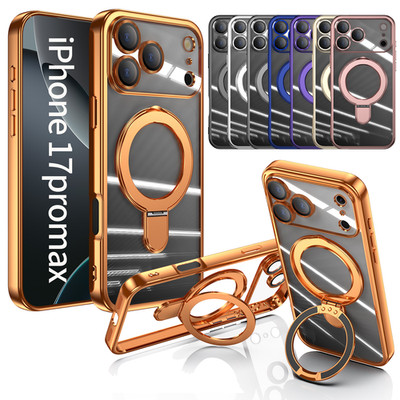 Shockproof Mag Safe Case For iPhone 17 Pro Max Air Ring Stand Camera Lens Cover