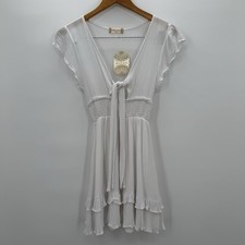 Altard State Tie Front Dress White Size XS