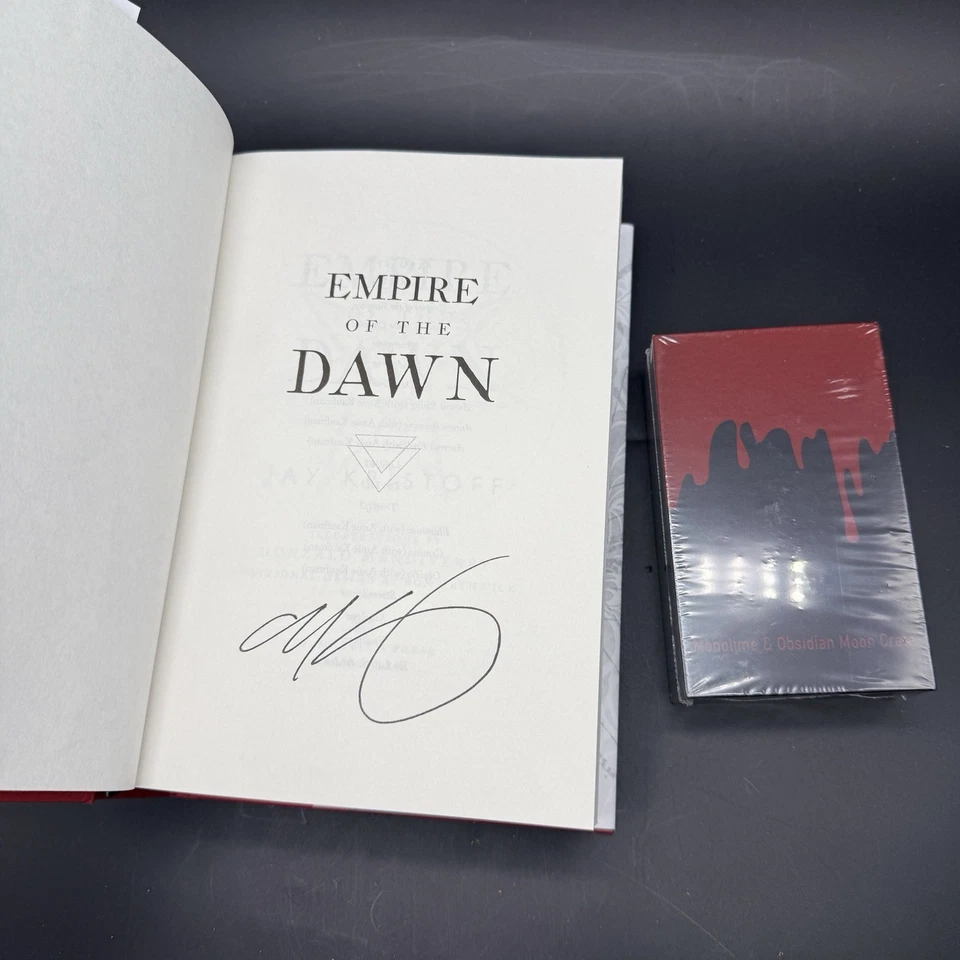 Signed Empire Of The Dawn Jay Kristoff HC Tour Edition Dust Cover W/ Tarot Cards - Image 3 of 4