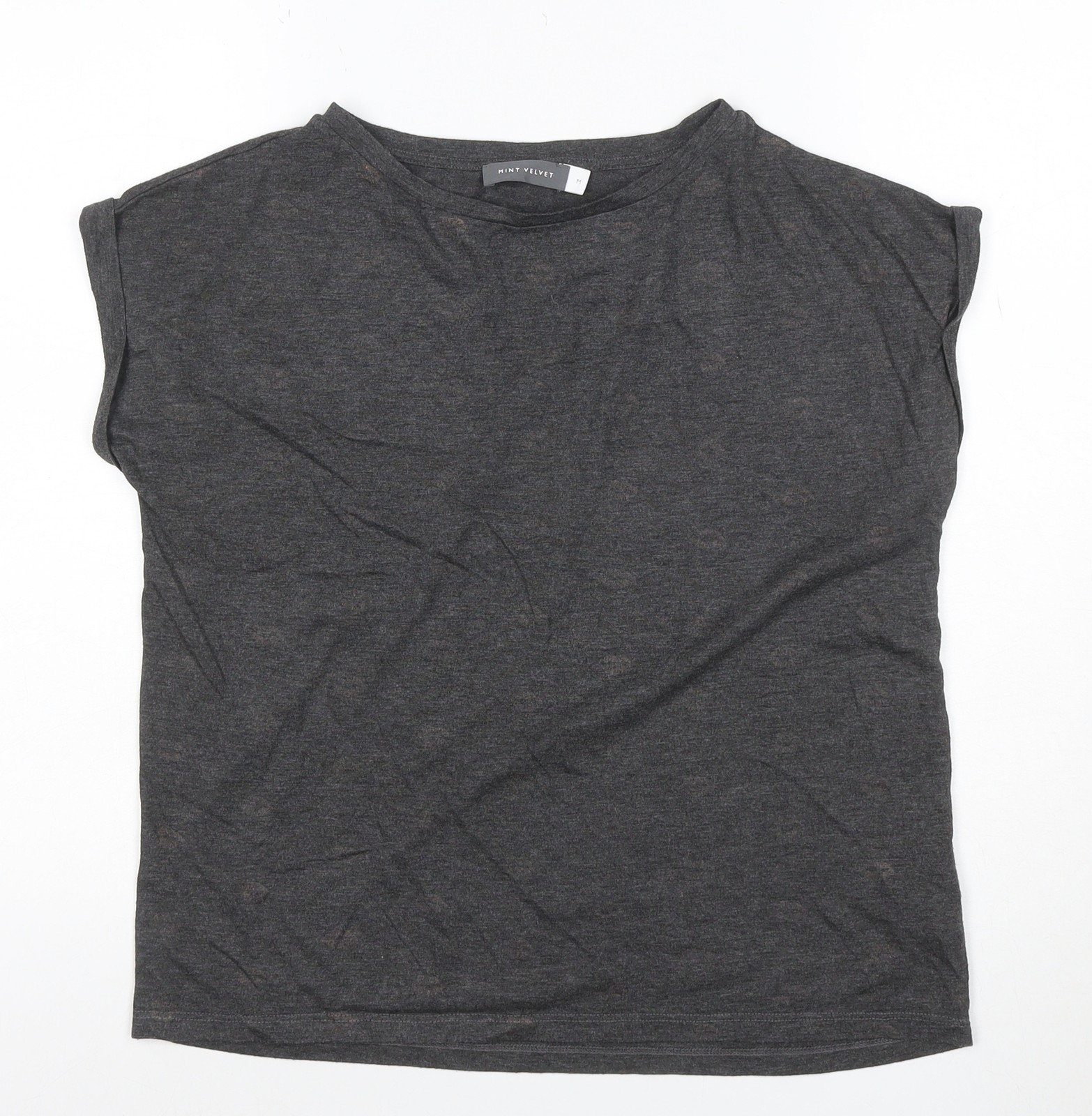 Camiseta básica gris de terciopelo para mujer talla M como nueva