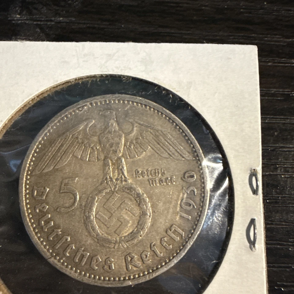 Moneda de plata 1936-G Alemania 5 Reichsmark Paul von Hindenburg KM86 Foto 2 de 4
