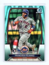 FRANCISCO ALVAREZ 2023 Bowman Chrome Aqua Raywave /199 RC New York Mets #35