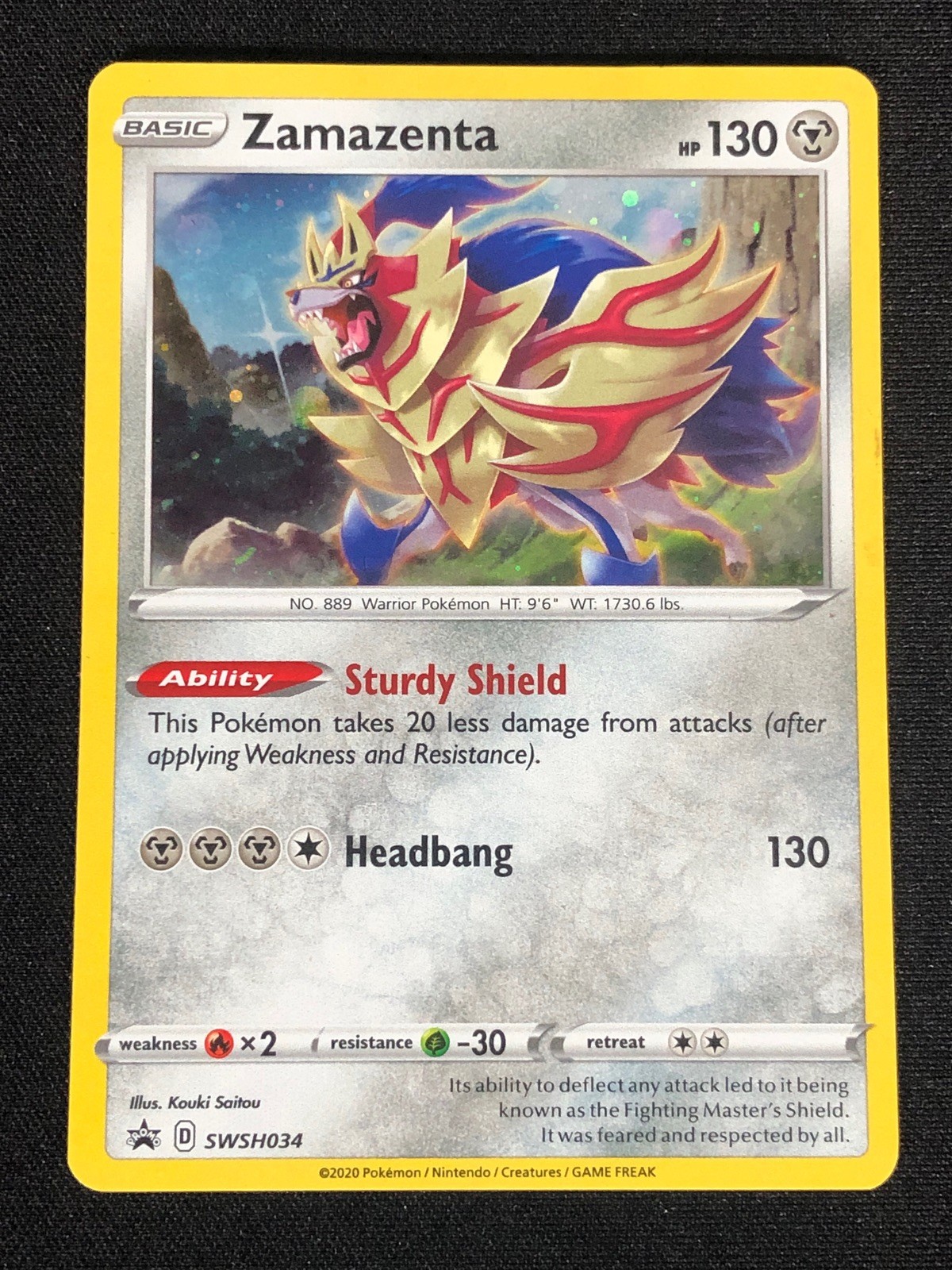Pokemon Zamazenta SWSH034 Holo (NM)