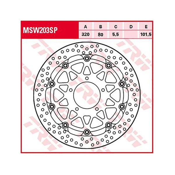 TRW Bremsscheibe 5,5 Mm (FüR: MV Agusta Brutale 800 RR Pirelli ABS 18 Vorne )-image