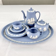Wedgwood Miniature Blue Jasperware Coffee Tea...