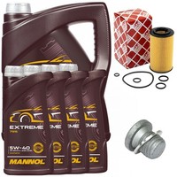 MotoröL Filter Set Mannol 5W-40 API 9 Liter + Schraube FüR Mercedes E-Klasse CLK