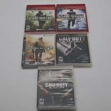 PS3 Call of Duty Game Lot Bundle of 5 Black Ops I II Modern Warfare 1 2 WaW