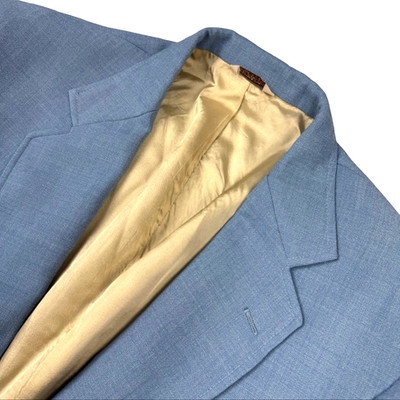 Joseph Richard's Men's Wool Blend Gold Button 2-Button Blazer Blue   46L