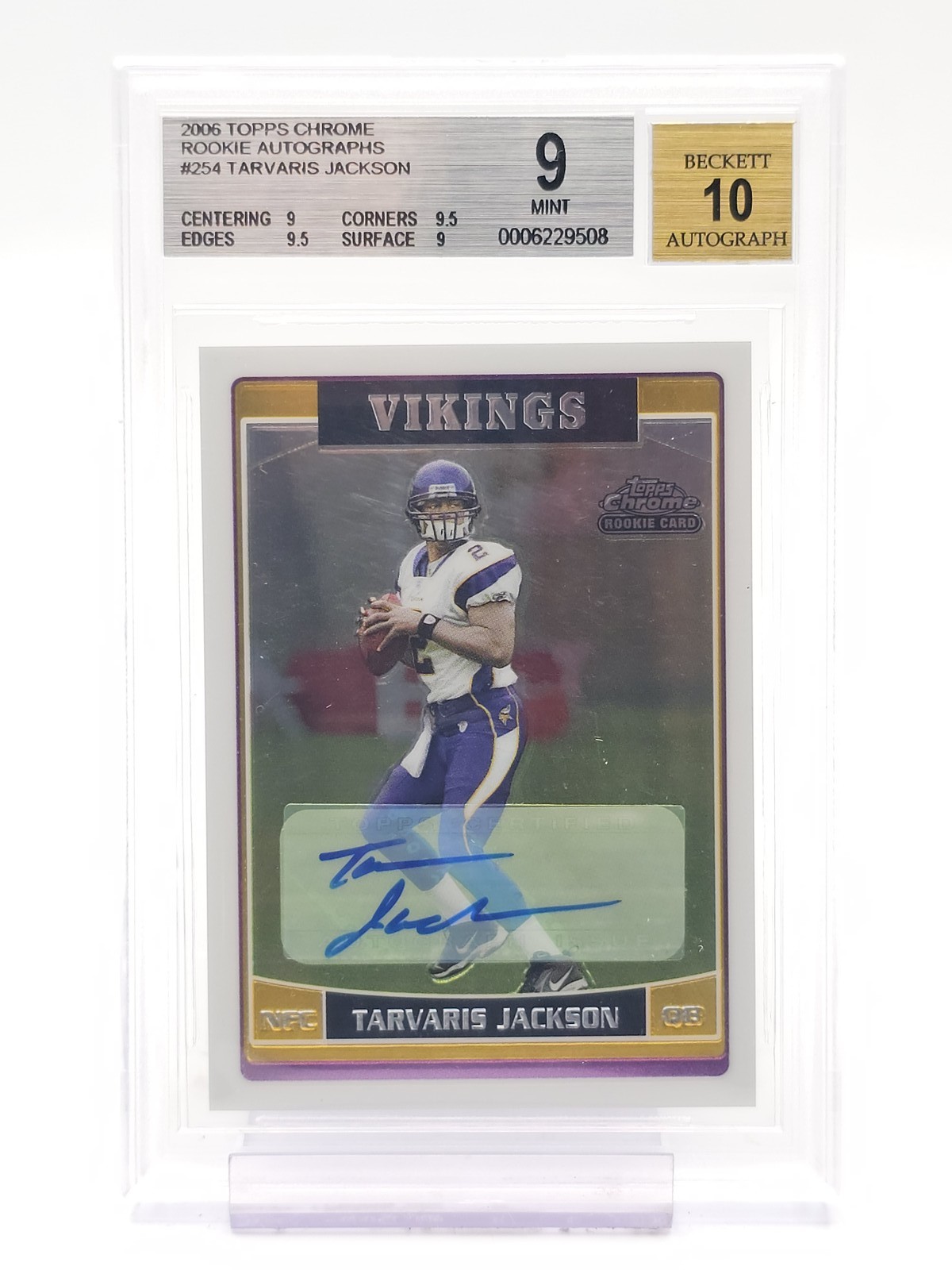 Tarvaris Jackson Topps Chrome #254 Autograph