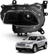 Xenon Hid Model Only Headlight Assembly Compatible With Jeep Cherokee 2014-2018
