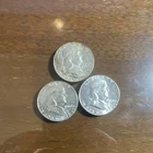 1963 Franklin Half Dollar Lot of 3 Silver 50C Coins Liberty Bell Reverse