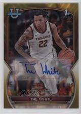 2022-23 Bowman U Chrome Prospect Gold Lava Refractor 2/50 Tre White #32 Auto nd3