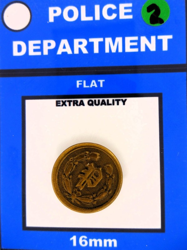 POLICE DEPARTMENT UNIFORM BUTTON EXTRA QUALITY 16mm
