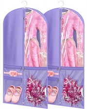 Costume Dance Garment Bag with 3 Clear Zipper Pockets for Suits Dress Cover, ...