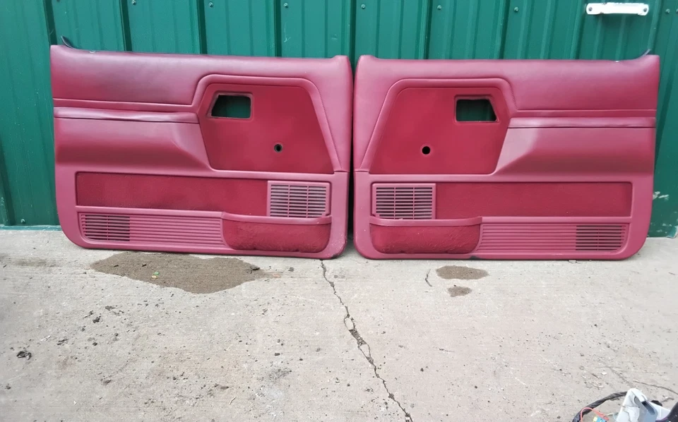 Ford Ranger 1989-1992 paneles de puerta ventana manual color rojo montaje OEM 89-92  Foto 2 de 4