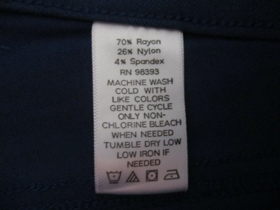 New Lisa Rinna Collection Pants Slim Navy Blue Sz 2 Stretch A264570 Womens YH2 - Image 4 of 4