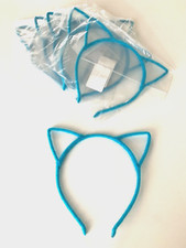 6 pcs Teal Aqua furry cat kitten ears headbands