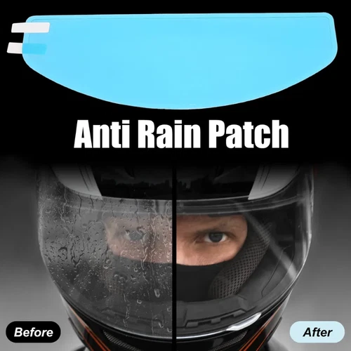 Universal Motorcycle Helmet Clear Rainproof Film Anti Rain Clear Membrane Patch - Picture 1 of 8