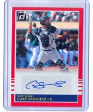 GARY SANCHEZ 2019 PANINI DONRUSS 1985 RETRO SIGNATURES RED AUTO #8/25 YANKEES