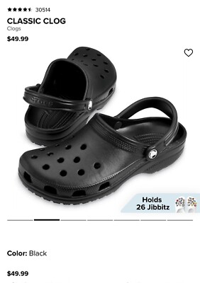NWT - Black Classic Clog
Size M9/W11 s-l400.jpg main image 4
