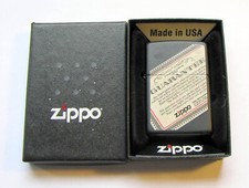 Feuerzeug Zippo 2016 Lifetime Guarantee Brass original OVP