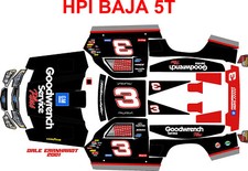 HPI BAJA 5T wrap decals stickers DALE EARNHARDT GDWRCH  BIG FLEX BAJA ROVAN LOSI