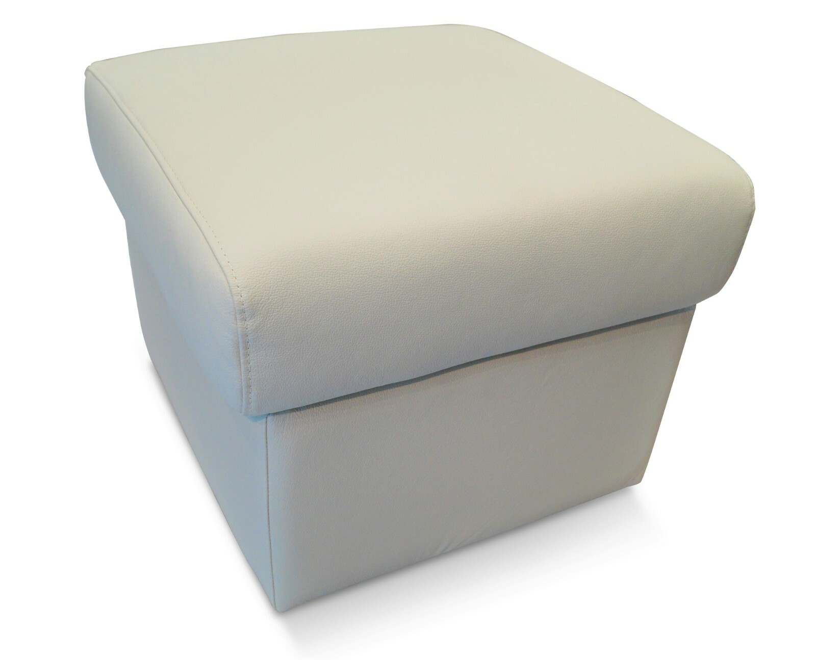 Quattro Meble Schwarzes Echtleder Hocker 40x40x40 Cm Leder Toledo Nero