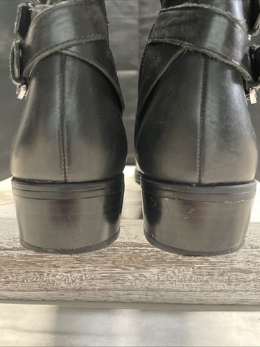 Botas de Montar Lauren Ralph Lauren Marba 8B Negro Marrón Cuero Cremallera LRL - Imagen 11 de 16