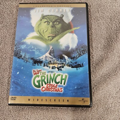 Dr. Seuss How the Grinch Stole Christmas (DVD, 2001, Widescreen) Jim Carrey