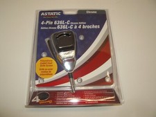 4 PIN ASTATIC Chrome CB Ham Radio Microphone 636 LC Cobra STRYKER GALAXY UNIDEN