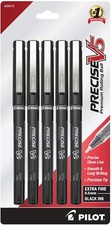 PILOT Precise V5 Stick Liquid Ink Rolling Ball Stick Pens, Black and Blue