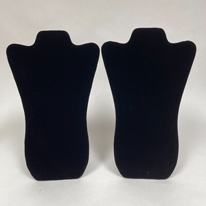 Black Velvet Necklace Tall Stand Display 14 3/8" high Lot of 2