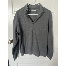 Men's Gray Cutter  Buck Half Zip Pullover Size Medium