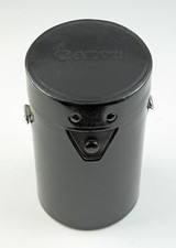 Canon "E" - Padded Hard Leather Lens Case - 4 in. H x 3 in. Diameter Inside
