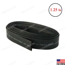 4 Feet Black Heat Shrink Tubing 1.25 inches 30mm 2:1 Ratio Sleeve Wire Wrap  