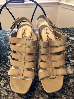 cream platform sandals