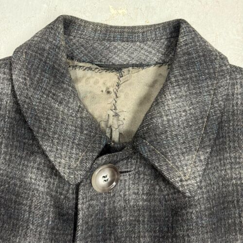 Vintage 1950s Danbry Plaid Wool Cashmere Coat Made in England 37T Small - Picture 4 of 9