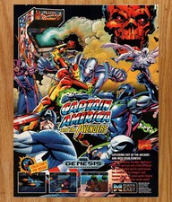 Captain America the Avengers SEGA - Video Game Print Ads Poster Promo Art 1993 image